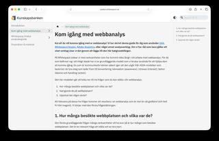 Skärmbild som visar Whitespace Kunskapsbank